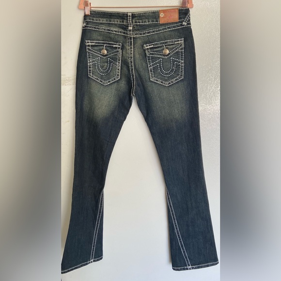 True Religion Jeans Women's Size 31 (31x32) Medium Wash Low Rise Boot Cut Flare - Picture 5 of 5